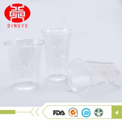 Reusable 350ml disposable large plastic edible cups with APET material