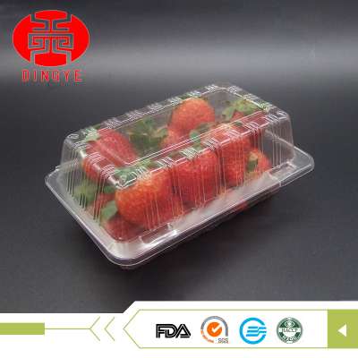 Disposable clear disposable fruit takeaway plastic food container for packing