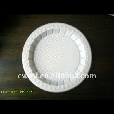 Beautiful PS cake snack round tray disposable flower plastic plate for party