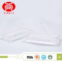 Clear plastic bread packaging container triangle sandwich box for wholesale