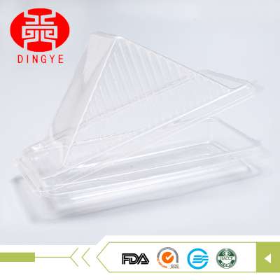 Wholesale custom disposable plastic container triangle sandwich packaging for bakery